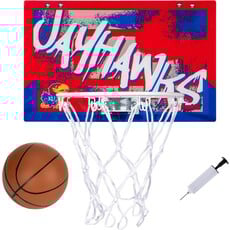 FRANKLIN JAYHAWK KIDS OVER THE DOOR MINI BASKETBALL HOOP SET