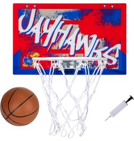FRANKLIN JAYHAWK KIDS OVER THE DOOR MINI BASKETBALL HOOP SET