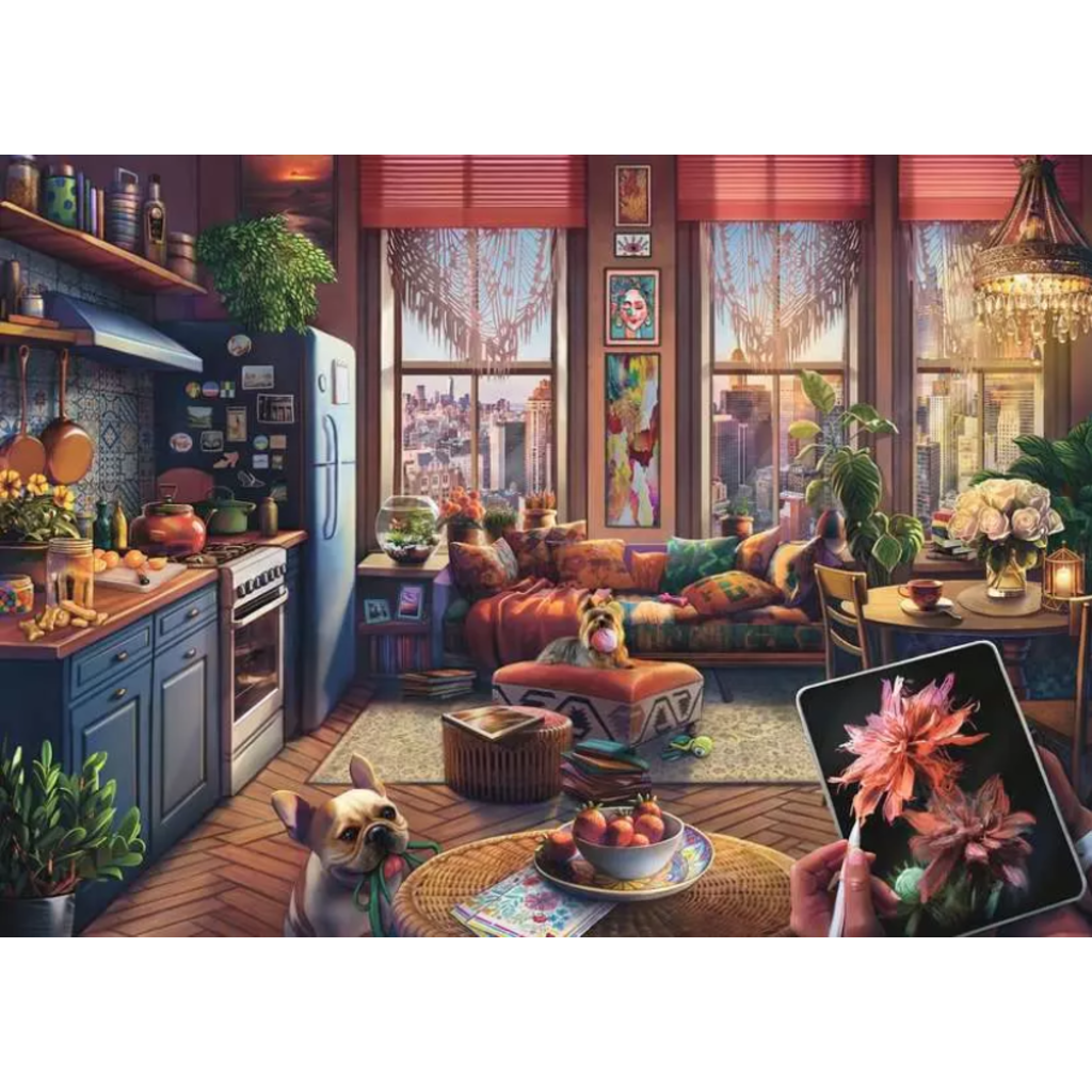 RAVENSBURGER USA COZY BOHO STUDIO 500 PC PUZZLE*