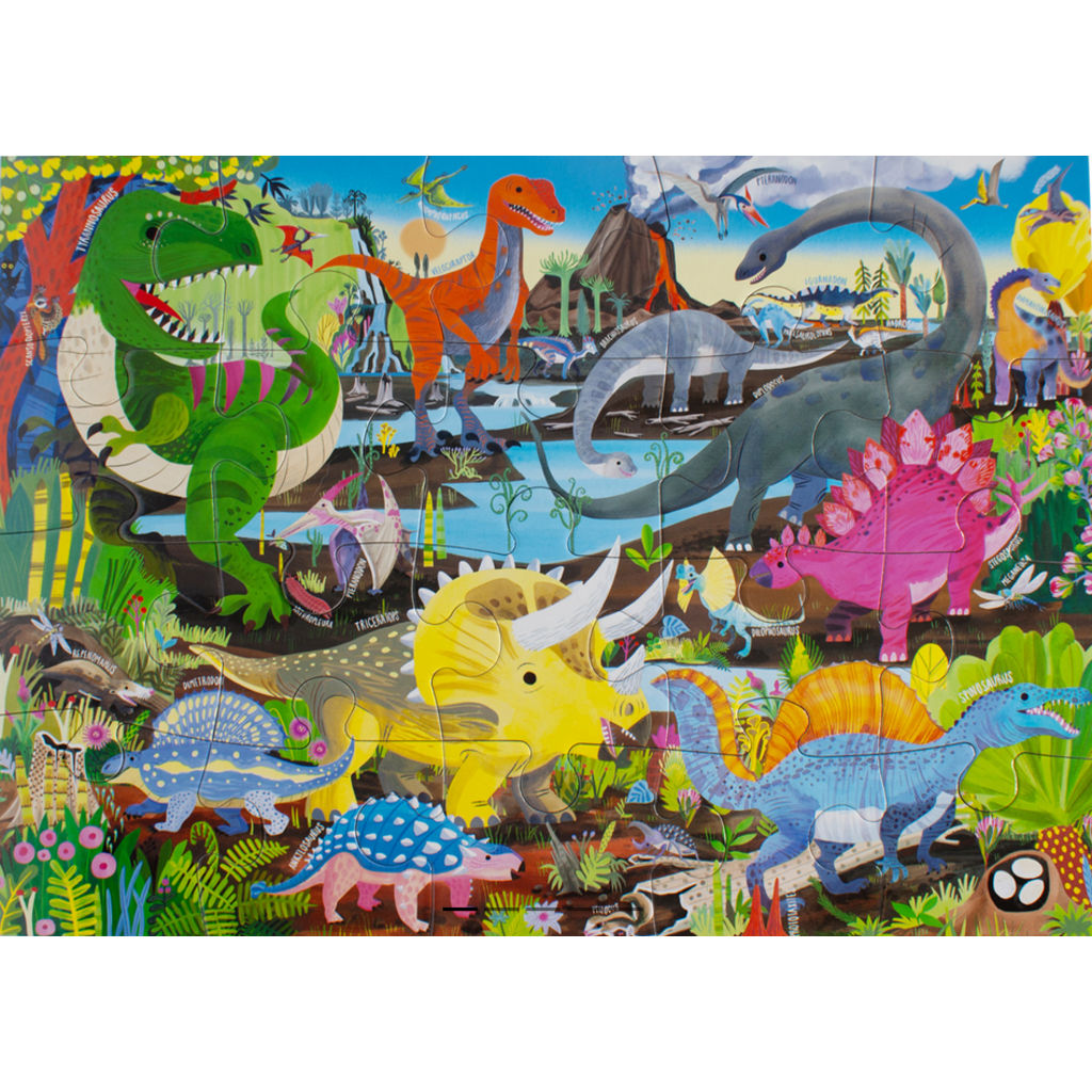EEBOO DINOSAUR LAND 20 PC PUZZLE