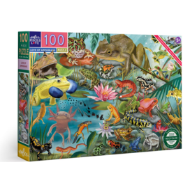 EEBOO LOVE OF AMPHIBIANS 100 PC PUZZLE