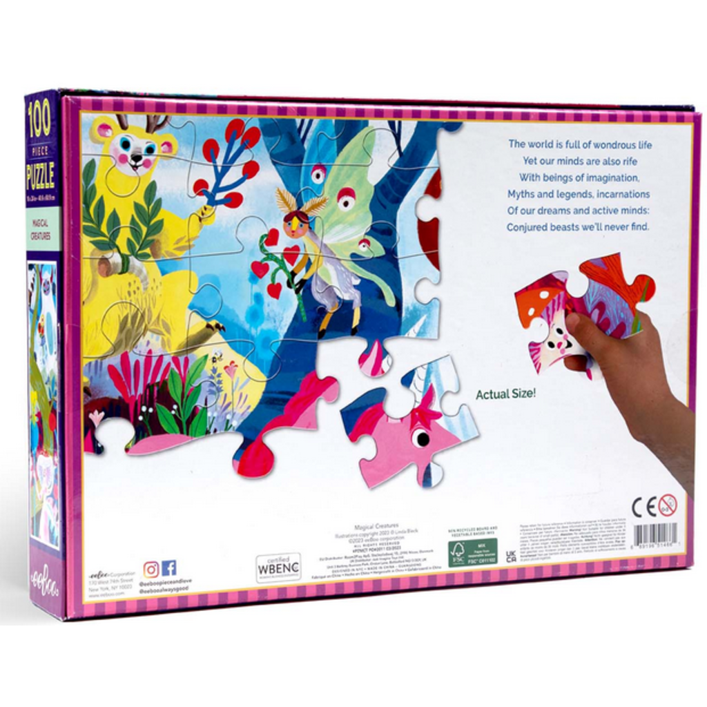 EEBOO MAGICAL CREATURES 100 PC PUZZLE