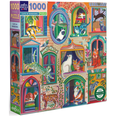 EEBOO CATS IN WINDOWS 1000 PC PUZZLE