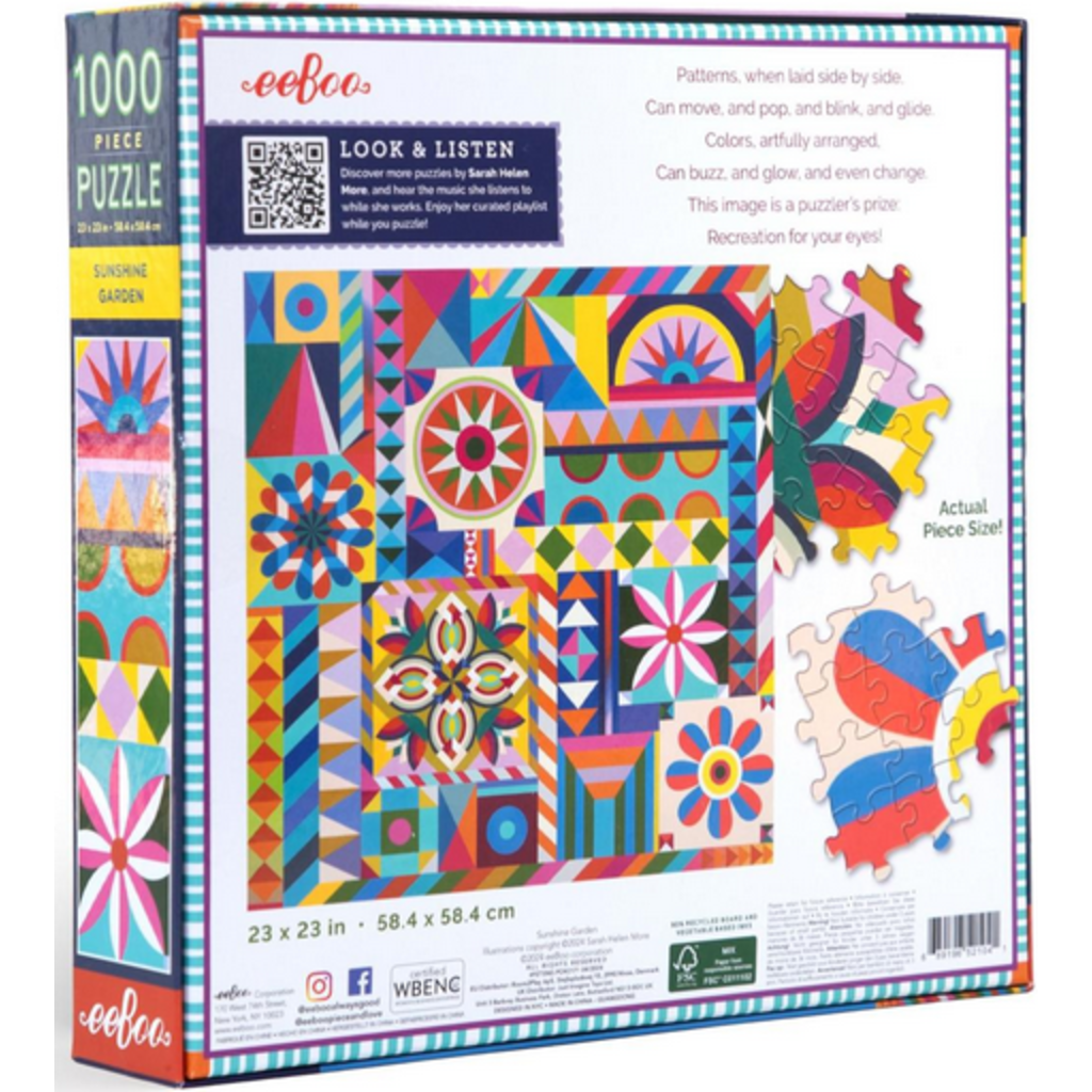EEBOO SUNSHINE GARDEN 1000 PC PUZZLE