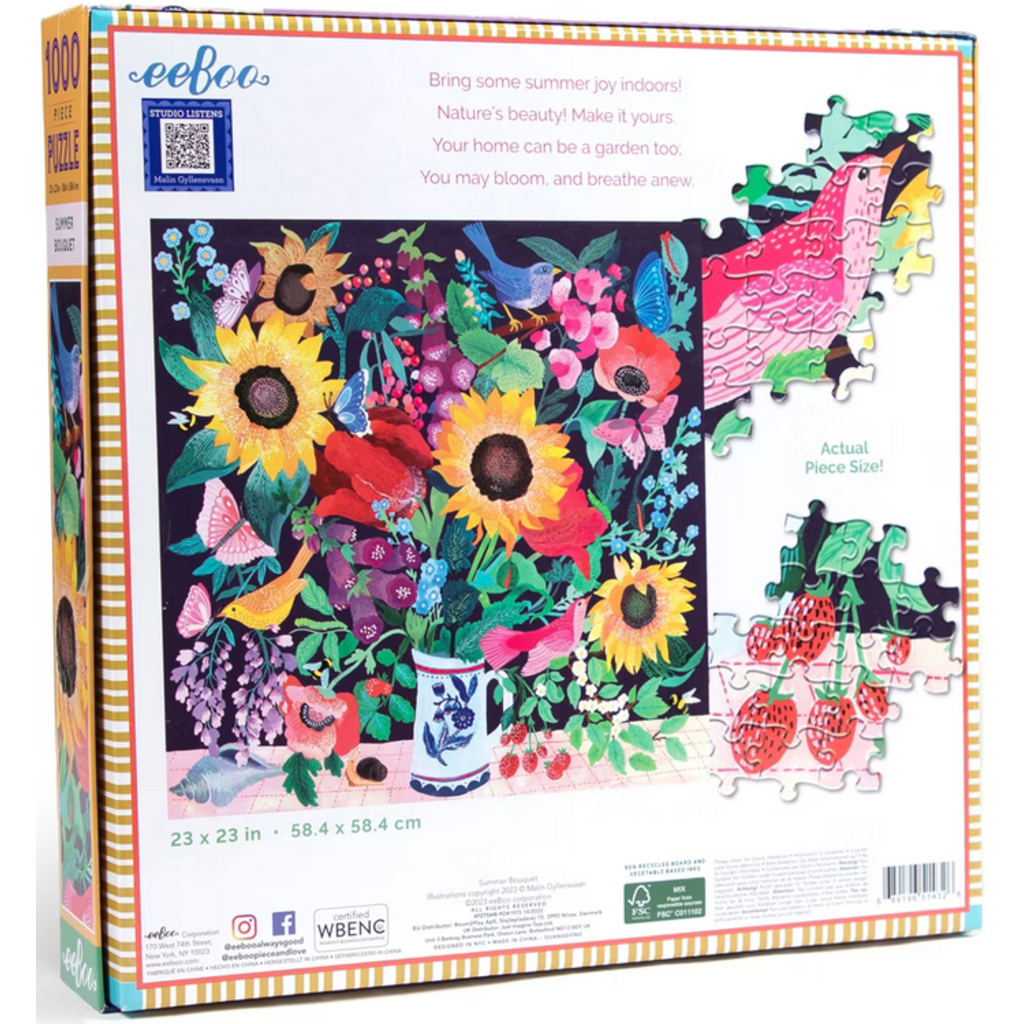 EEBOO SUMMER BOUQUET 1000 PC PUZZLE