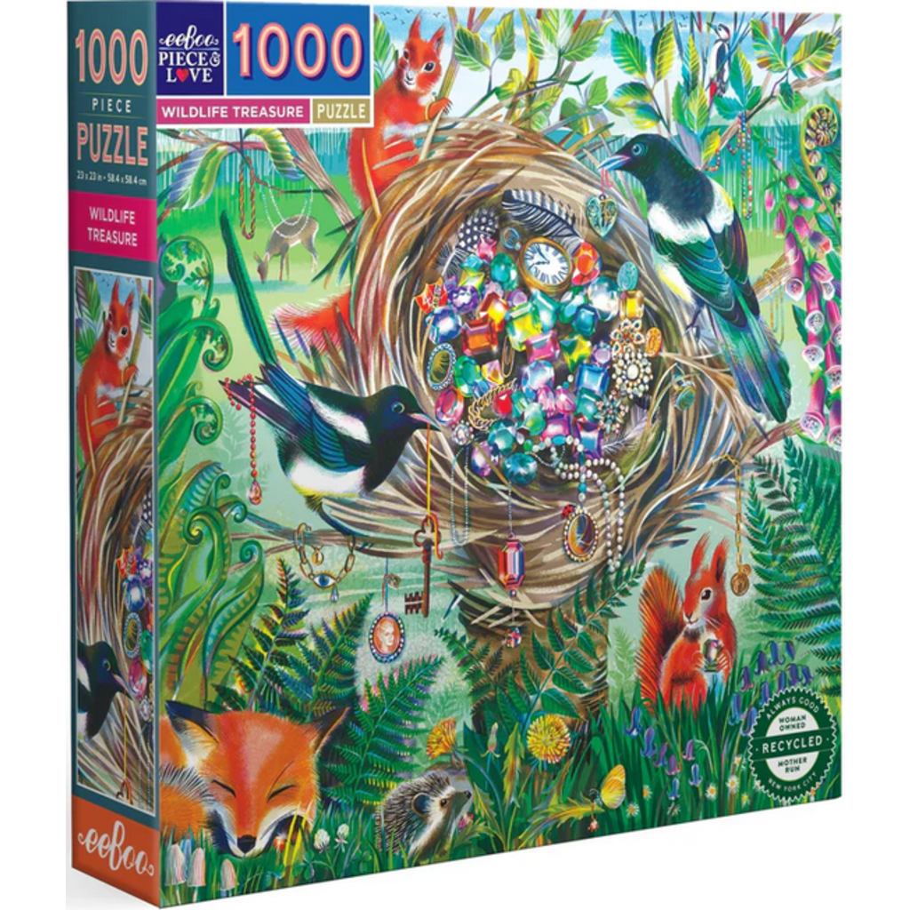 EeBoo Piece & Love Women Reading - 1000 Piece Puzzle - Square Adult Jigsaw 23