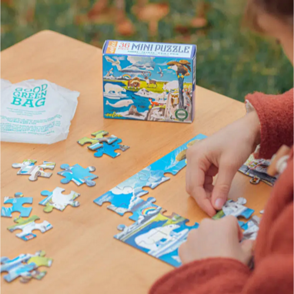 EEBOO WILD HABITATS ASST. MINI 36 PC PUZZLE