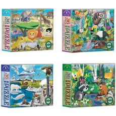 EEBOO WILD HABITATS ASST. MINI 36 PC PUZZLE