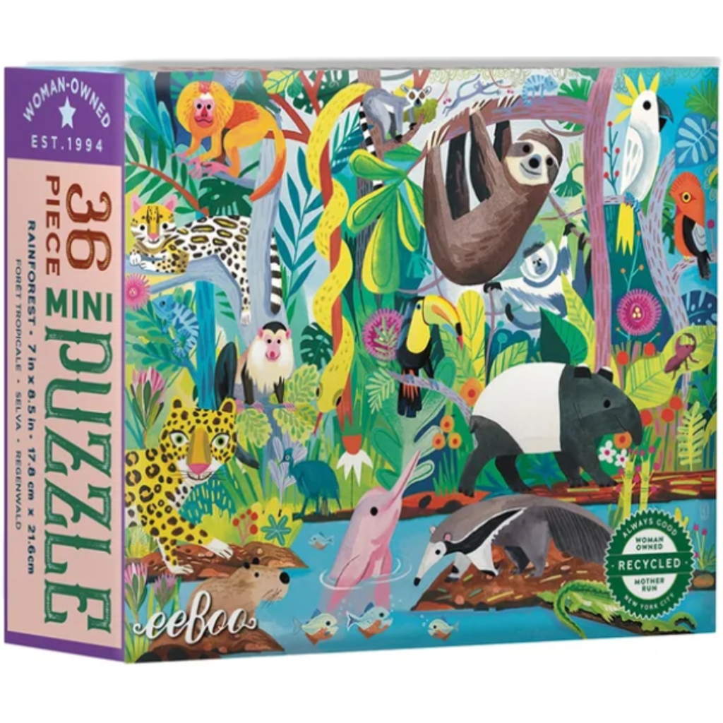 EEBOO WILD HABITATS ASST. MINI 36 PC PUZZLE