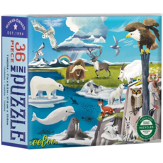 EEBOO WILD HABITATS ASST. MINI 36 PC PUZZLE