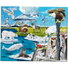 EEBOO WILD HABITATS ASST. MINI 36 PC PUZZLE