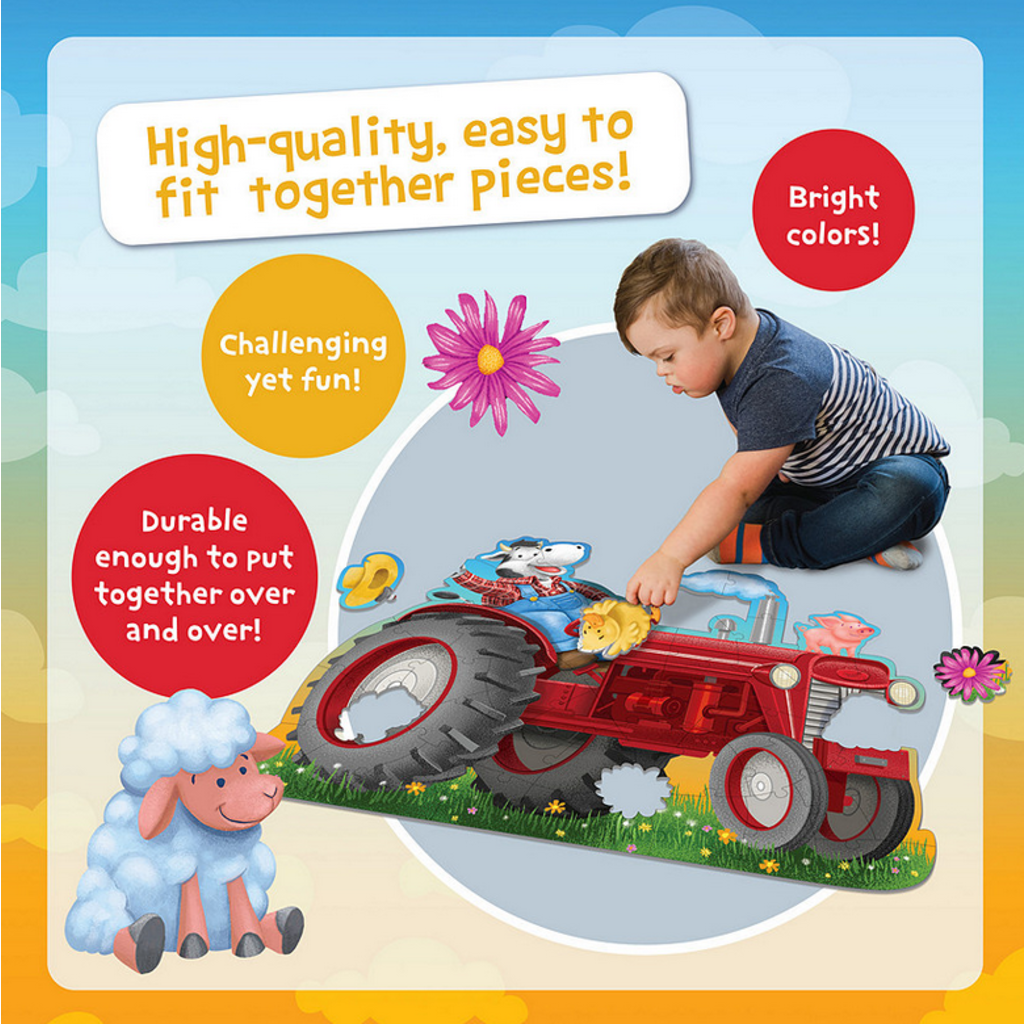 PEACEABLE KINGDOM TRACTOR FLOOR PUZZLE*