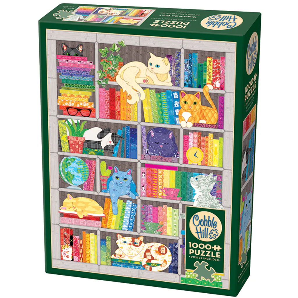 COBBLE HILL RAINBOW CAT QUILT 1000 PC PUZZLE