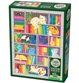 COBBLE HILL RAINBOW CAT QUILT 1000 PC PUZZLE
