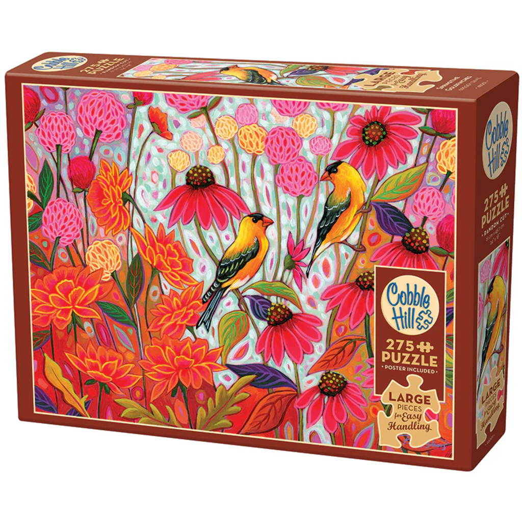COBBLE HILL SPRINGTIME GOLDFINCHES 275 PC PUZZLE