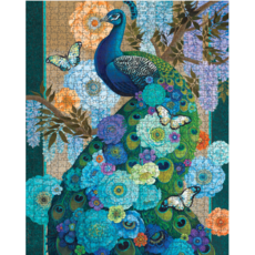 POMEGRANATE FLORAL PEACOCK 1000 PC PUZZLE