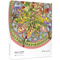 POMEGRANATE ERIN HUNTER FLORAL COMPASS 500 PC PUZZLE*