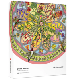 POMEGRANATE ERIN HUNTER FLORAL COMPASS 500 PC PUZZLE*