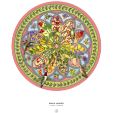 POMEGRANATE ERIN HUNTER FLORAL COMPASS 500 PC PUZZLE*