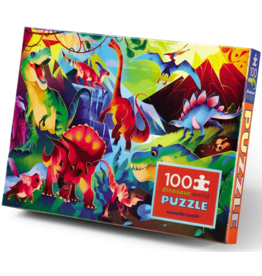 CROCODILE CREEK DINOSAUR WORLD HOLOGRAPHIC 100 PC PUZZLE