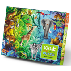 CROCODILE CREEK JUNGLE PARADISE HOLOGRAPHIC 100 PC PUZZLE*