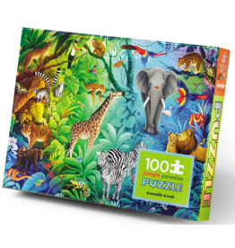 CROCODILE CREEK JUNGLE PARADISE HOLOGRAPHIC 100 PC PUZZLE*