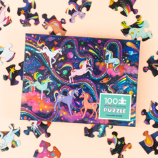 CROCODILE CREEK UNICORN GALAXY HOLOGRAPHIC 100 PC PUZZLE