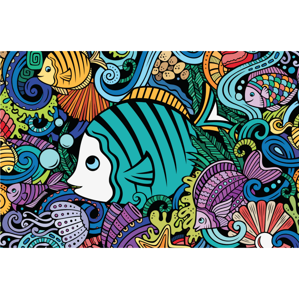 MICRO PUZZLES FISH DOODLE 150 PC MICROPUZZLE