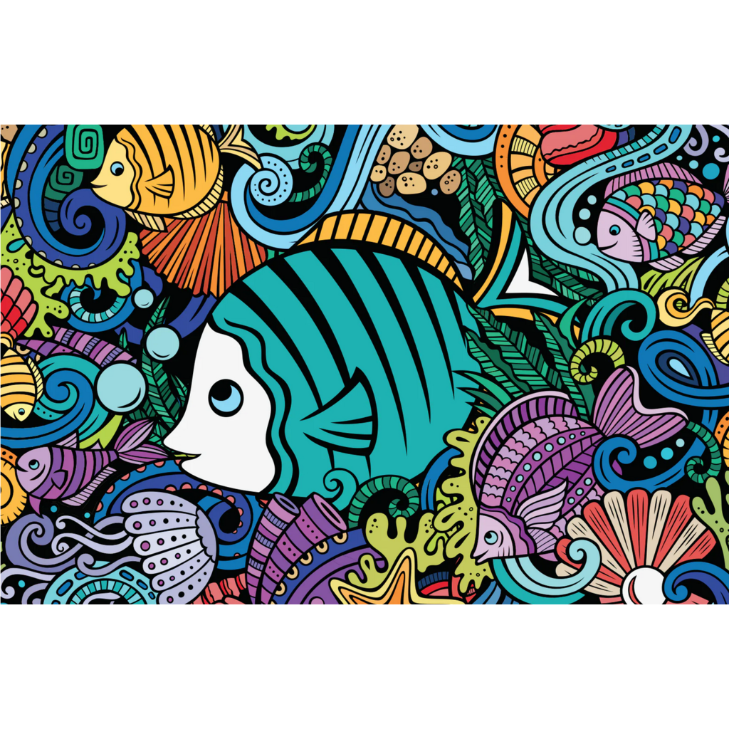 MICRO PUZZLES FISH DOODLE 150 PC  MICROPUZZLES