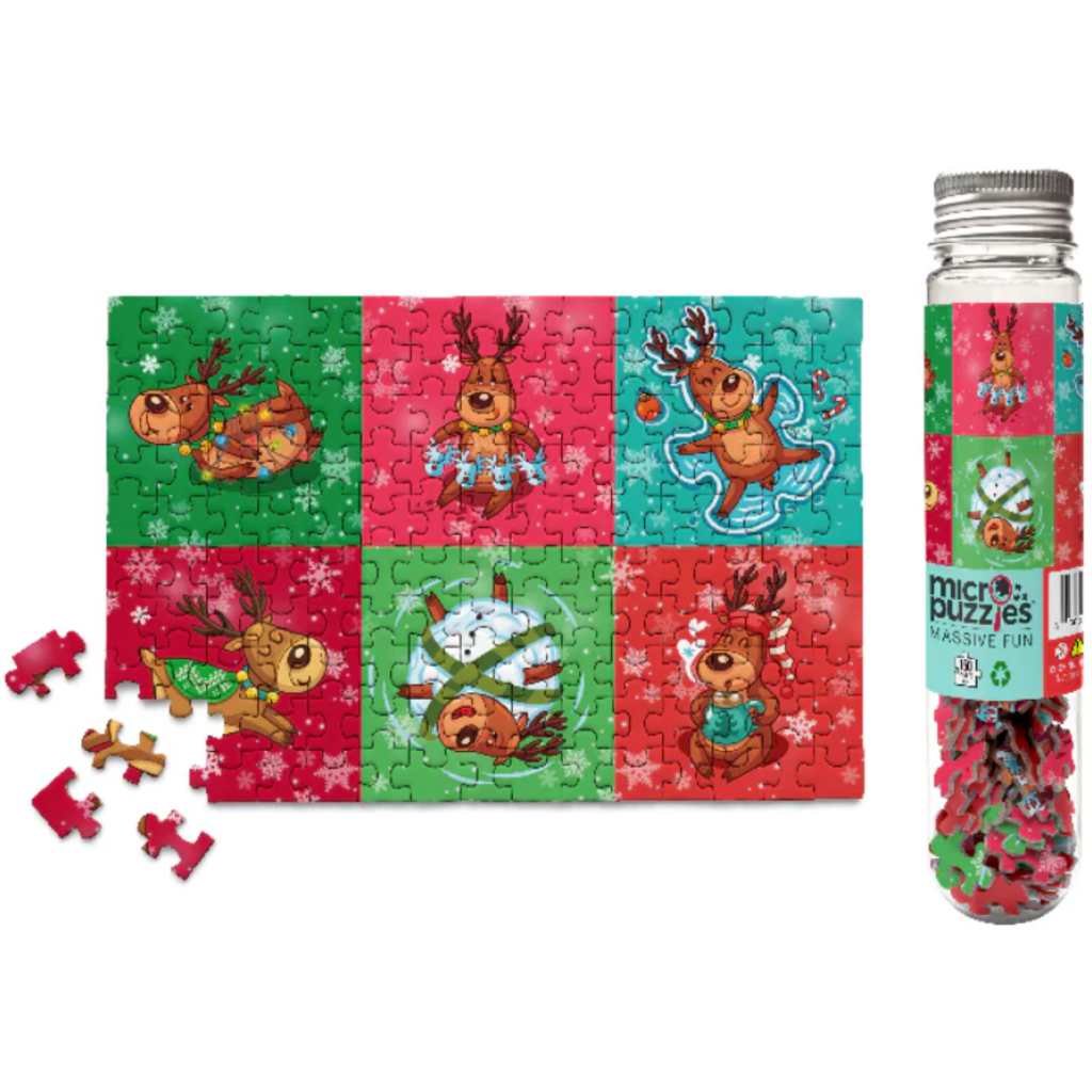 MICRO PUZZLES HOLIDAY REINDEER GAMES 150 PC MICROPUZZLES
