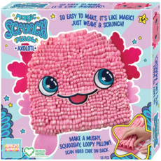 BRIGHT STRIPES MAGIC SCRUNCH AXOLOTL PILLOW