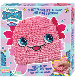 BRIGHT STRIPES MAGIC SCRUNCH AXOLOTL PILLOW