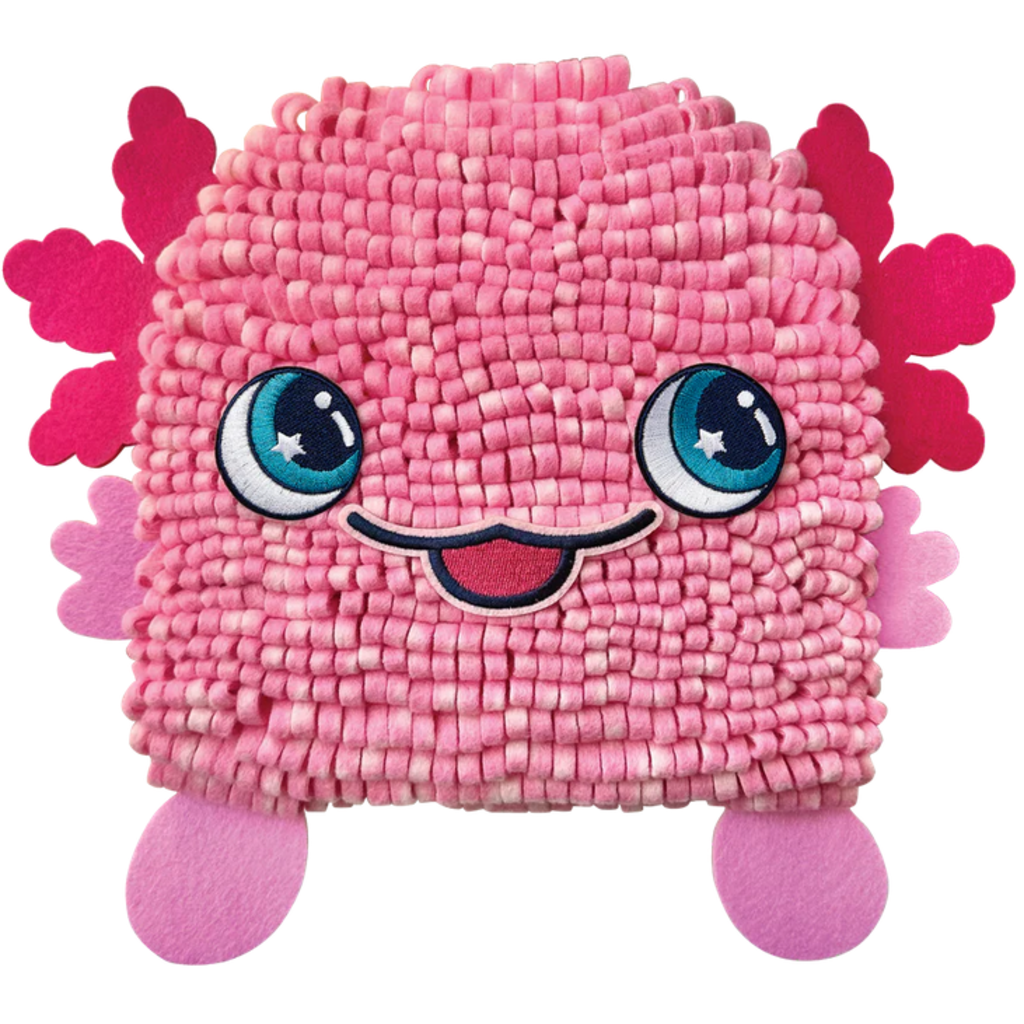 BRIGHT STRIPES MAGIC SCRUNCH AXOLOTL PILLOW