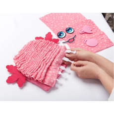 BRIGHT STRIPES MAGIC SCRUNCH AXOLOTL PILLOW