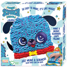 BRIGHT STRIPES MAGIC SCRUNCH PUPPY PILLOW