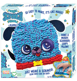BRIGHT STRIPES MAGIC SCRUNCH PUPPY PILLOW