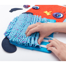BRIGHT STRIPES MAGIC SCRUNCH PUPPY PILLOW