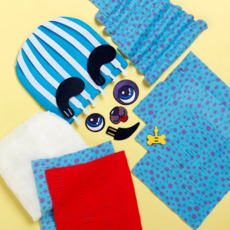 BRIGHT STRIPES MAGIC SCRUNCH PUPPY PILLOW