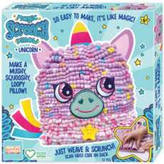 BRIGHT STRIPES MAGIC SCRUNCH UNICORN PILLOW