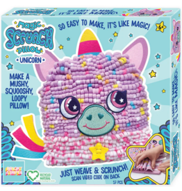 BRIGHT STRIPES MAGIC SCRUNCH UNICORN PILLOW