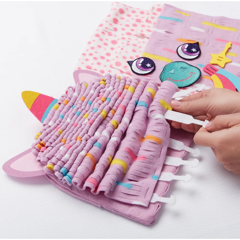 BRIGHT STRIPES MAGIC SCRUNCH UNICORN PILLOW