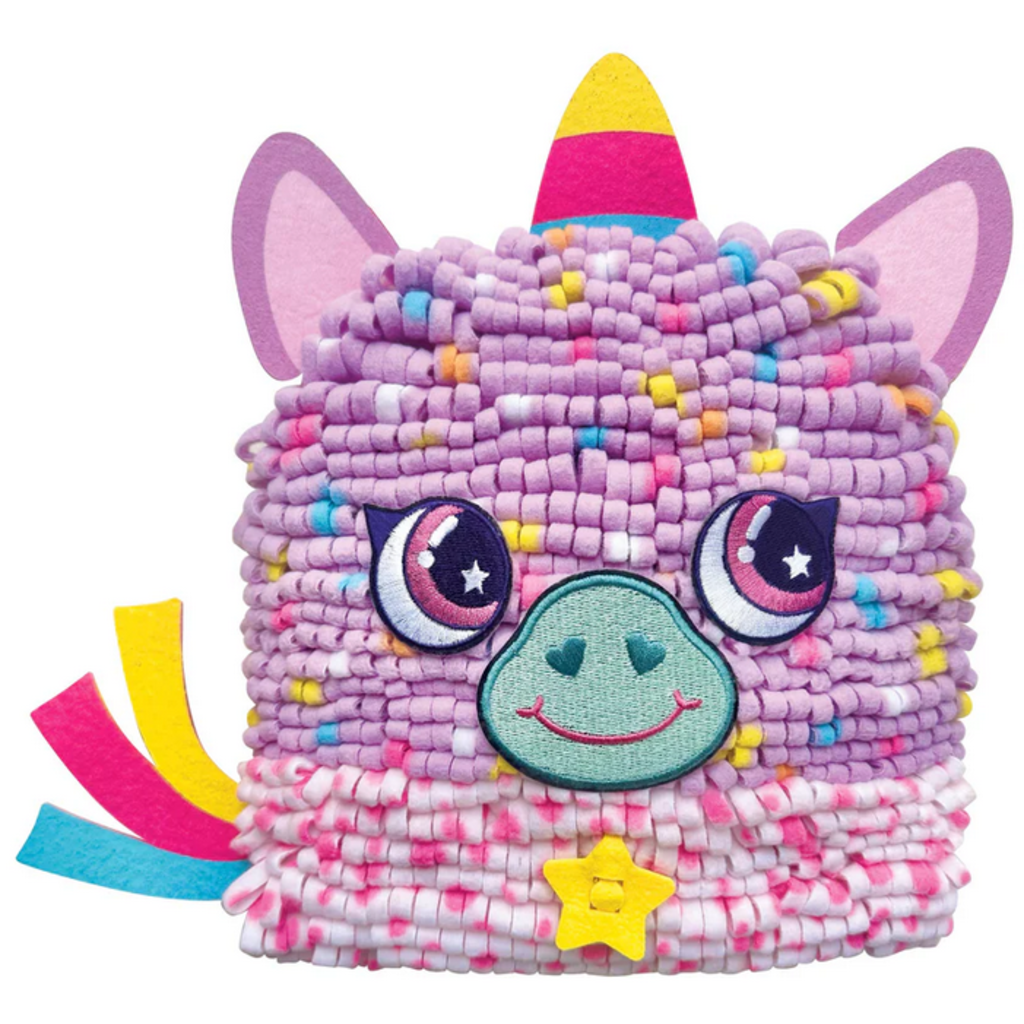 BRIGHT STRIPES MAGIC SCRUNCH UNICORN PILLOW