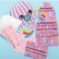 BRIGHT STRIPES MAGIC SCRUNCH UNICORN PILLOW