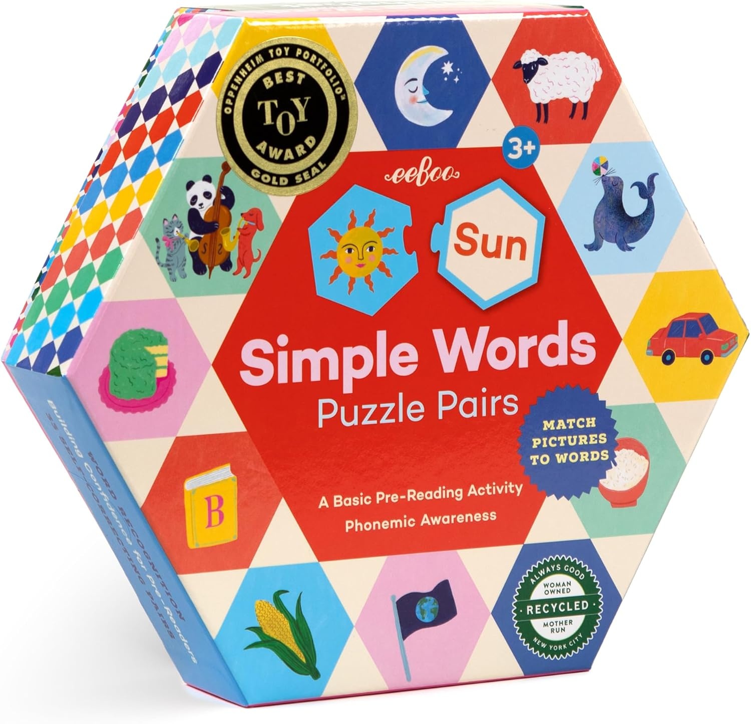 SIMPLE WORDS HEXAGON PUZZLE PAIRS - THE TOY STORE