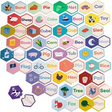 EEBOO SIMPLE WORDS HEXAGON PUZZLE PAIRS