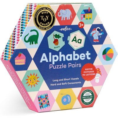 EEBOO ALPHABET HEXAGON PUZZLE PAIRS