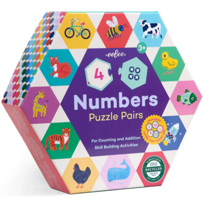 EEBOO NUMBERS HEXAGON PUZZLE PAIRS