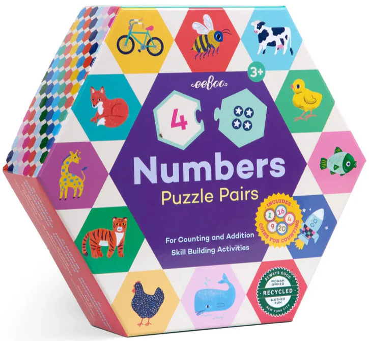 NUMBERS HEXAGON PUZZLE PAIRS - THE TOY STORE