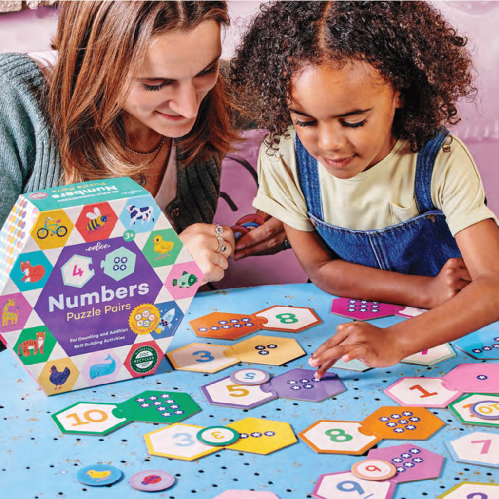 EEBOO NUMBERS HEXAGON PUZZLE PAIRS