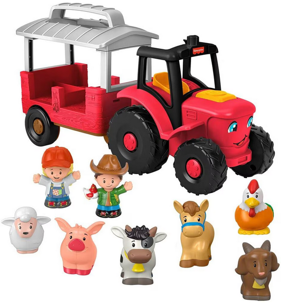 LITTLE PEOPLE CARING FOR ANIMALS TRACTOR GIFT SET